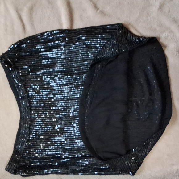 Sequin skirt.  INC. Size 12. Black. - Picture 2 of 6